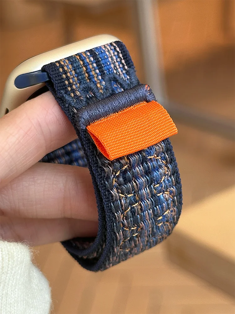 Apple Watch Ultra 2 49mm 45mm 44mm対応 スポーツバンド 編み込みブレスレット ナイロンループ 46mm 41mm 42mm ストラップ iWatch S10 9 8 7 6 5 4 3 se 2用