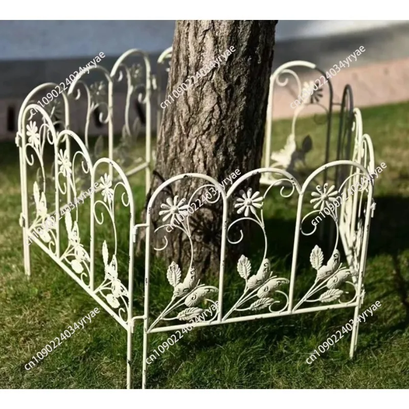Outdoor Garden Fencing Villa Balcony Mini Picket Fence Flower Bed Partition Low Barrier Plants Climbing Courtyard Decor Fence