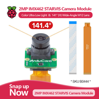 2MP IMX462 Color Ultra Low Light STARVIS Camera Module with 141° (Horizontal) Wide-Angle M12 Lens, compatible with Raspberry Pi