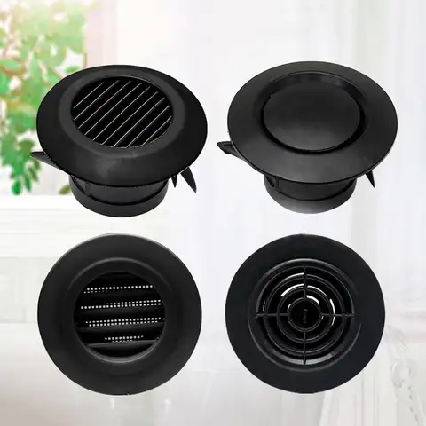 75/100/150mm Black Vents Cover Air Conditioning Supplies Ducting Ventilation Grilles Round Anti-bird Rat Extract Valve Grille