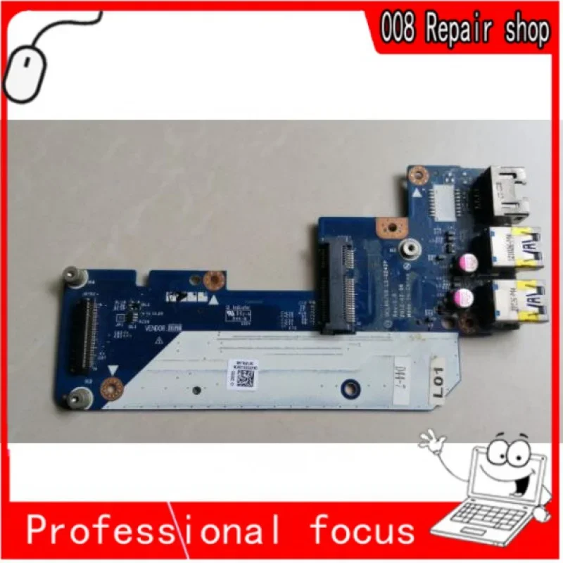 FOR Dell 17R 7520 15R 5520 Vostro 3560 USB Ethernet LAN Connector Board with mSATA port QCL00 10 LS-8242P 0N7JHH N7JHH CN-0962WP