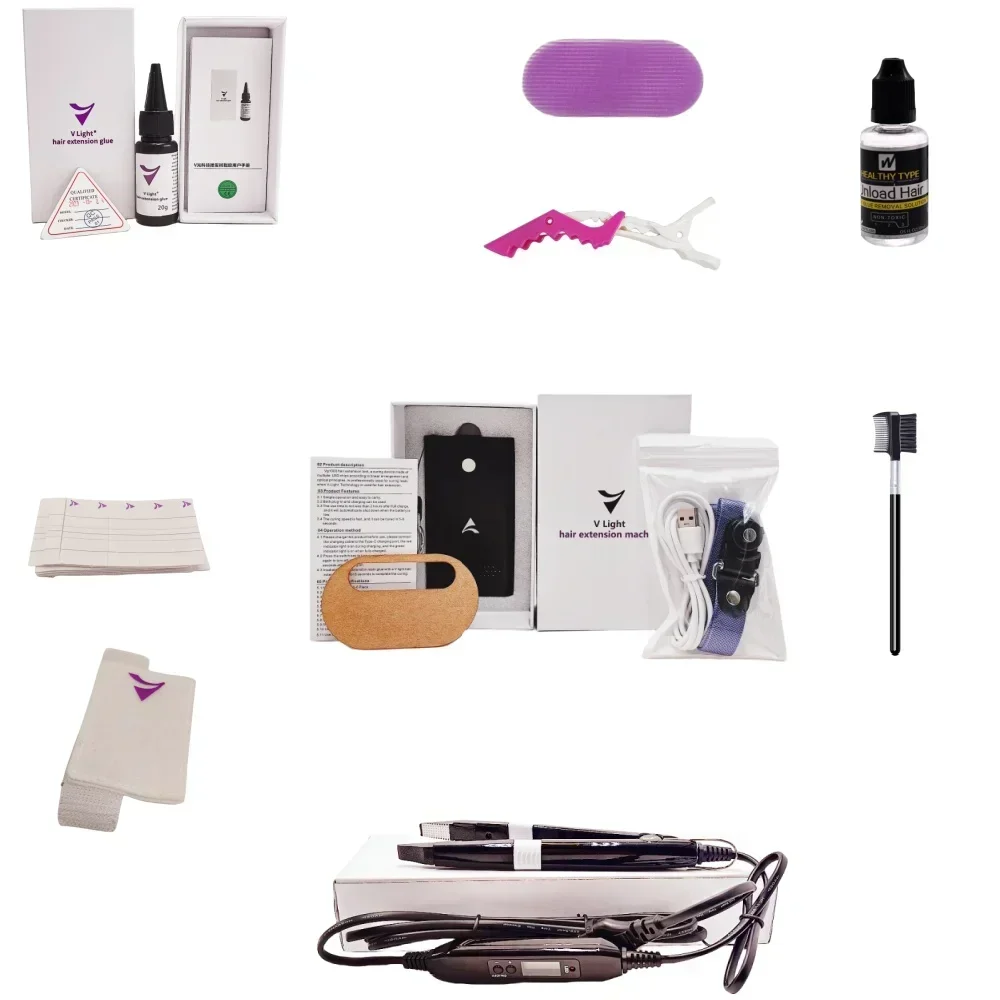 The recommended hair extension tools for ordering are v light hair extension machine