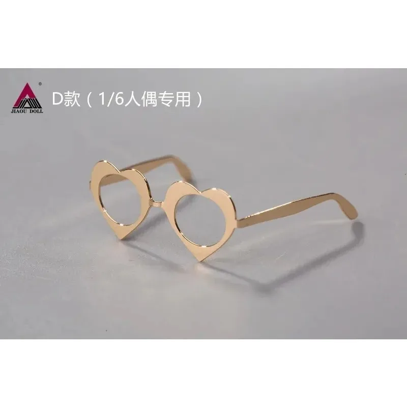 Óculos femininos/masculinos, escala 1/6, hipster, armação preta, vidro rosa, dourado, modelo adequado para figuras de ação de 12 polegadas, corpo de boneca
