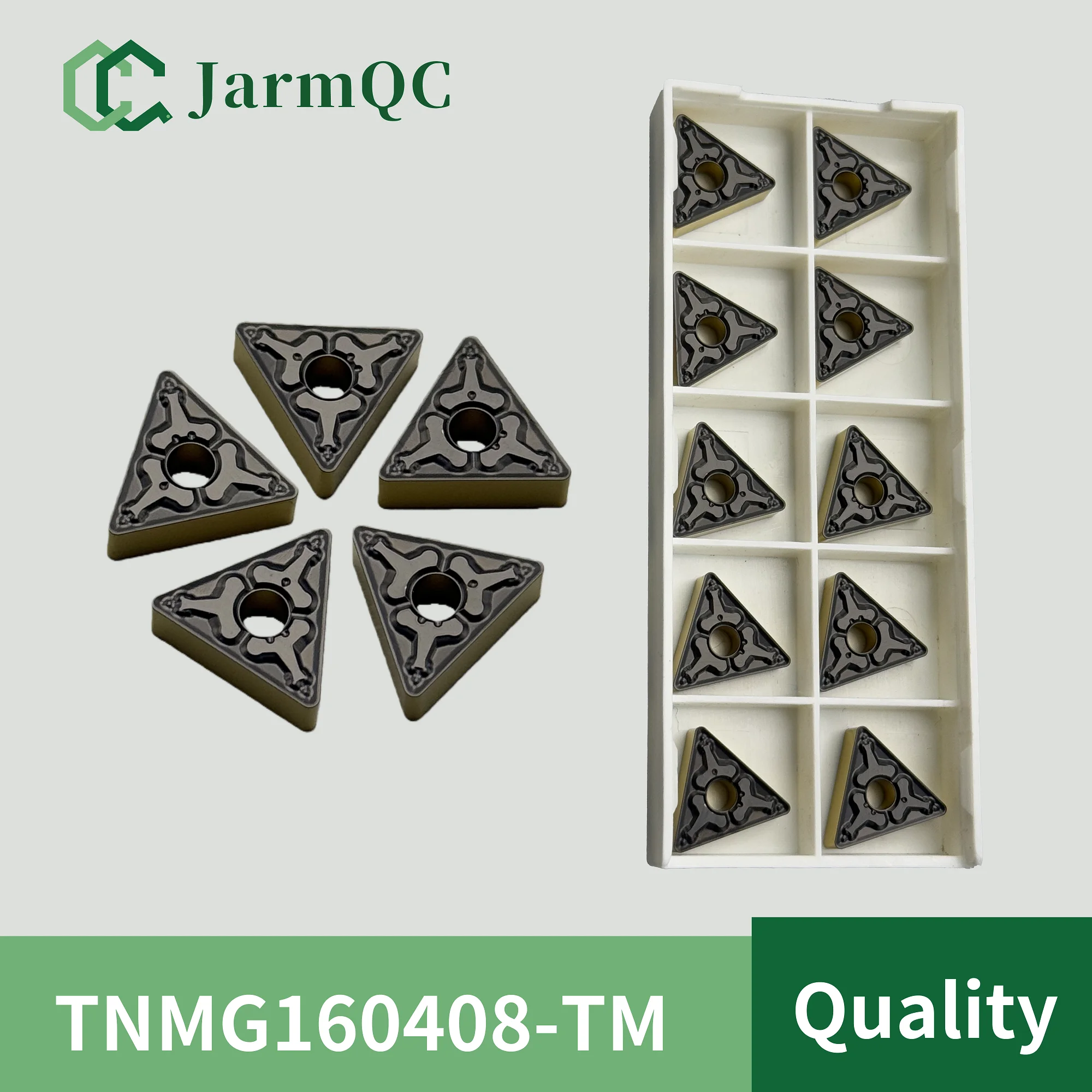 

Твердосплавные пластины JarmQC TNMG160408 TNMG332 для токарных станков по металлу, полуфабрикаты для обработки стали, с отломщиком стружки, для токарных резцов, 10 шт.