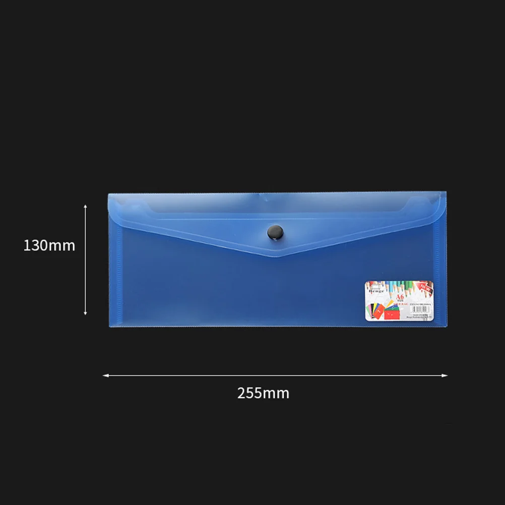 6ชิ้นโฟลเดอร์เอกสารพลาสติกใสซองจดหมายโฟลเดอร์พร้อมกระดุมแบบกดติดจัดเก็บโฟลเดอร์สำหรับโรงเรียน (สุ่มสุ่มเลือก