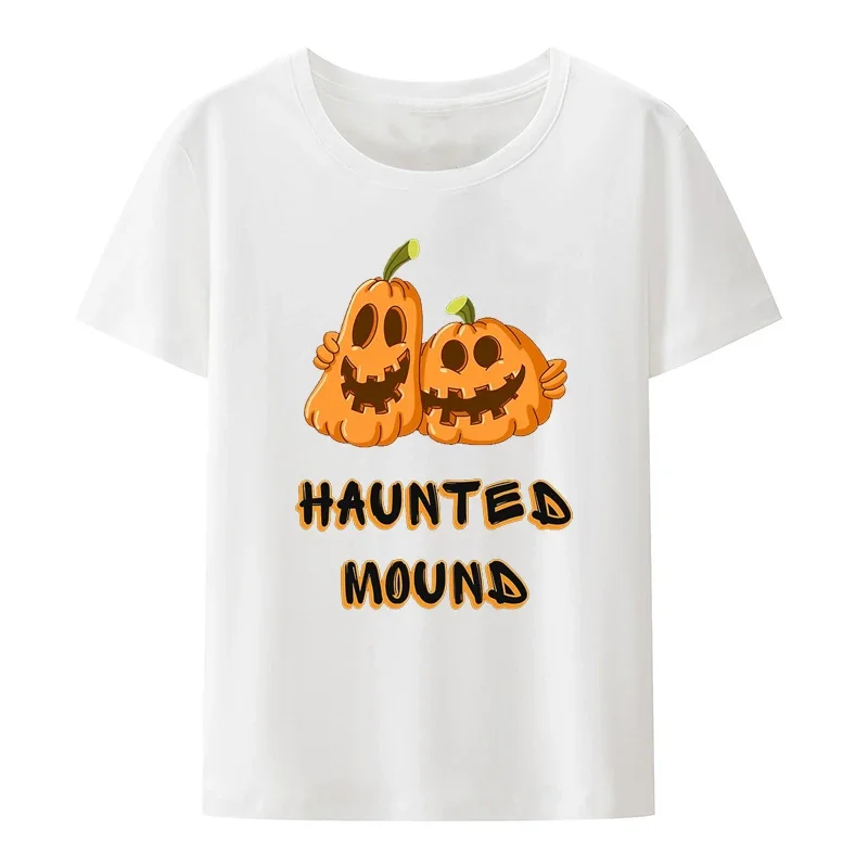 Horror Halloween Pumpkin Shirt Sematary I Love Haunted Mound Vintage T Shirt Men Women Short Sleeve Casual Streetwear