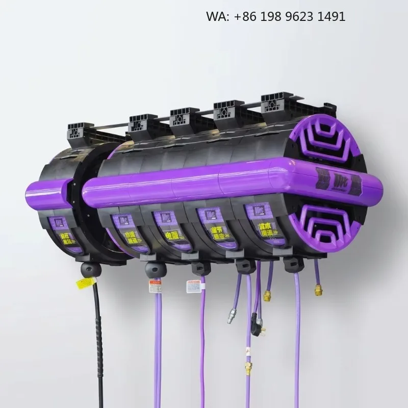 Dual Tube Water Air High Pressure Hose Wear Resistant for Car Wash White & Purple 2 Colors Optional