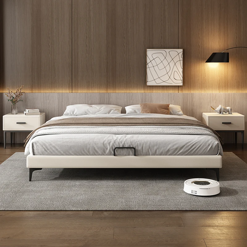 Cama de dormitorio moderna, mueble de salón multifuncional, diseño de lujo, con plataforma, sol, Princesa, Letto, matrimonio, tamaño King