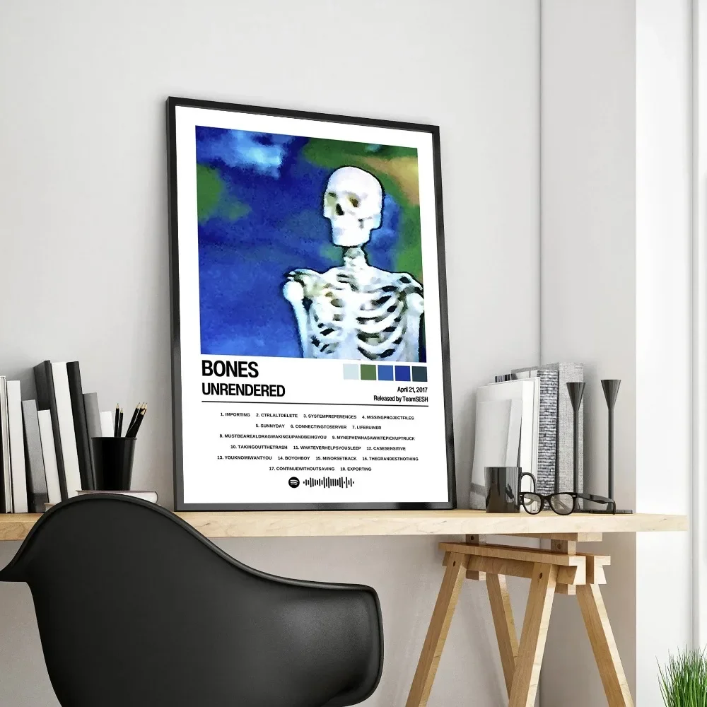 American Pop Rapper Bones Poster Aesthetics Experimental Music Album Cover Hip Hop Canvas Print For Wall Art Dorm Room Decor