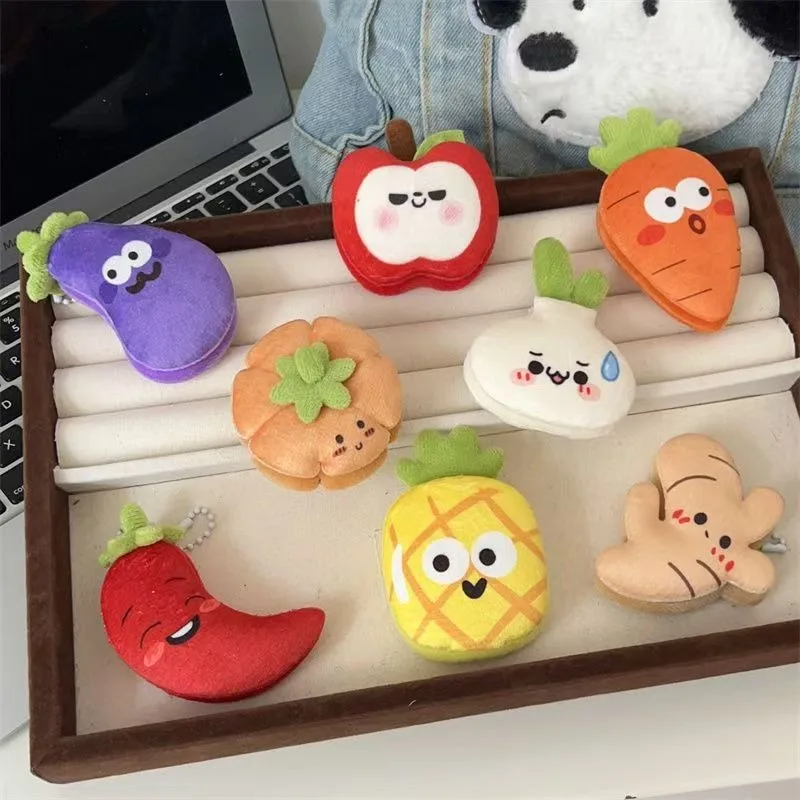 

1Pcs Creative Simulation Food Plush Doll Keychain Vegetable Fruit Pineapple Cute Bag Pendant Schoolbag Decora Accessories Gifts