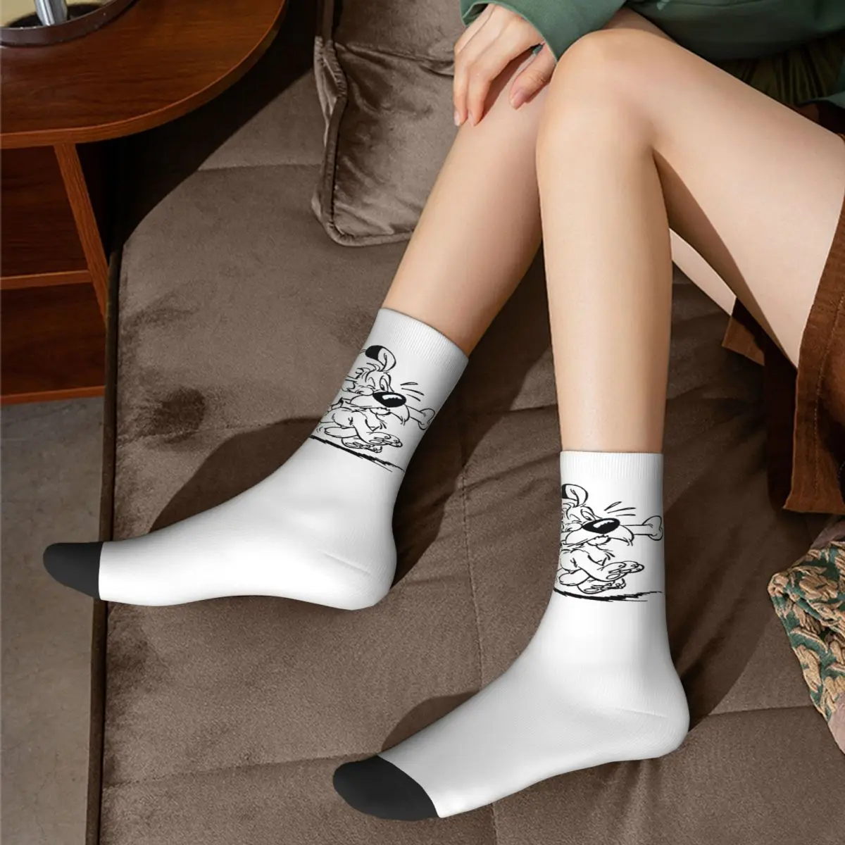 Asterix And Obelix Dogmatix Ideafix Obelix Dog Socks Harajuku Sweat Absorbing Stockings All Season Long Socks Accessories