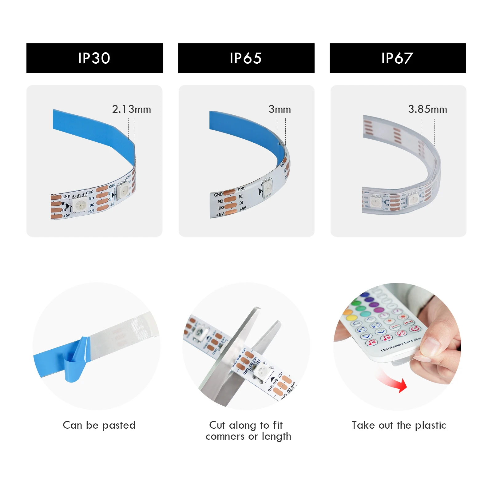 شريط Led أضواء w2812 ، 5m ، sour ، rgbw ، 5v ، wifi ، تحكم في الهاتف ، مزامنة الموسيقى ، تغيير اللون ، غرفة النوم ، الغرفة ، ديكور المنزل ، الحفلة ، المهرجان