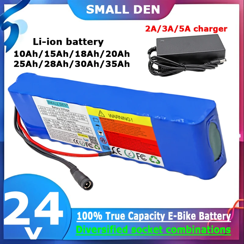 

10Ah 15Ah 20Ah 25Ah 35Ah 6S 24V bicycle motor/scooter rechargeable battery+Charger 24V 25.2v lithium ion battery pack