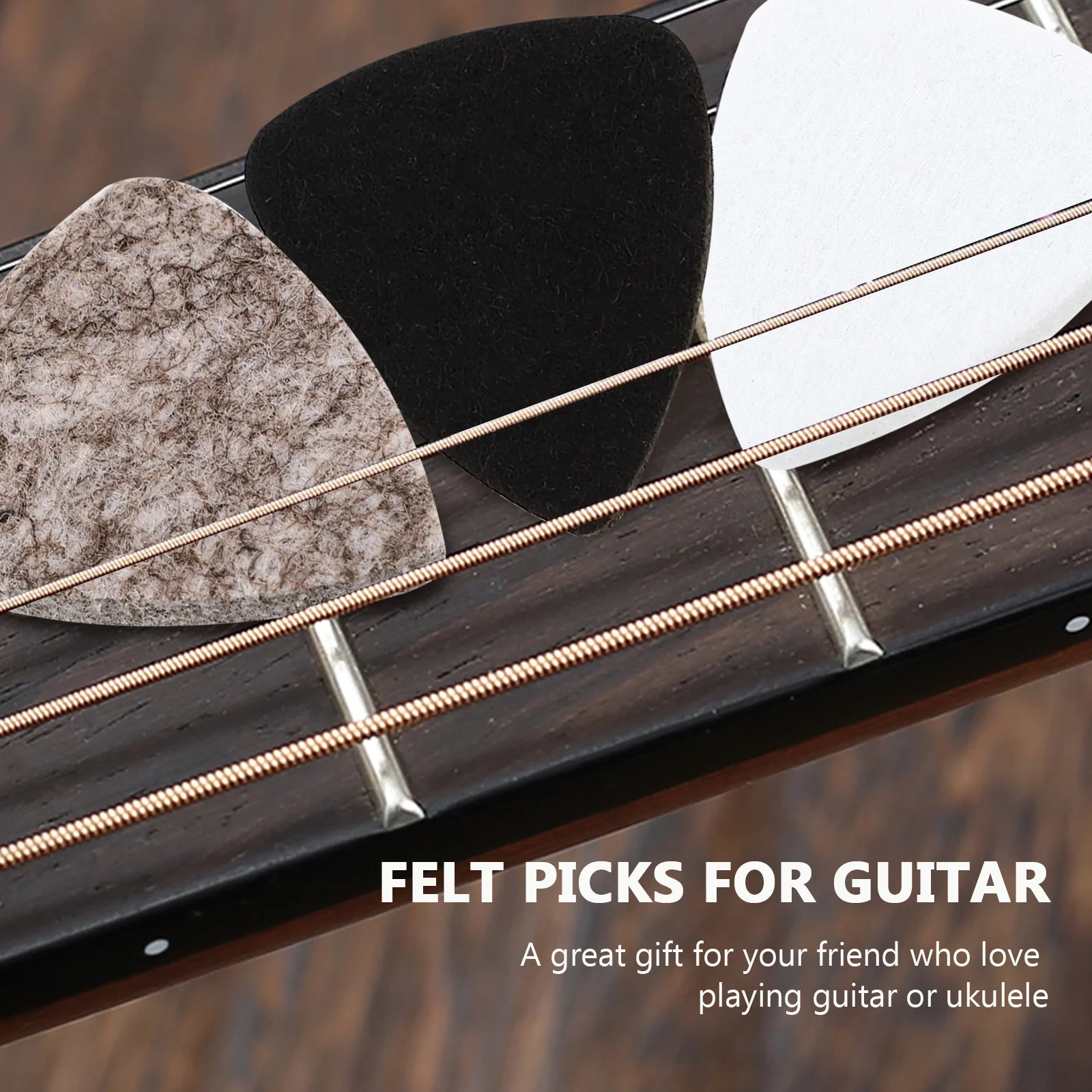 

15pcs Felt Durable Comfortable Design For Guitar Ukulele Players Professional Music Instrument Picks Guitar Parts Accessory