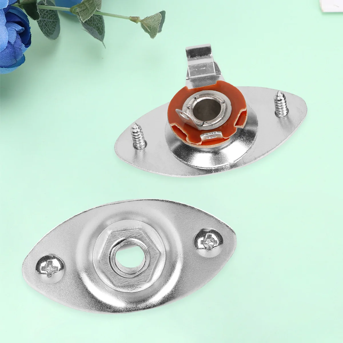 

Oval Indented Cat Eye Jack Plug Socket Chrome Color Electric Guitar Parts Easy Install Durable Gift Lovers Guitar Jacks