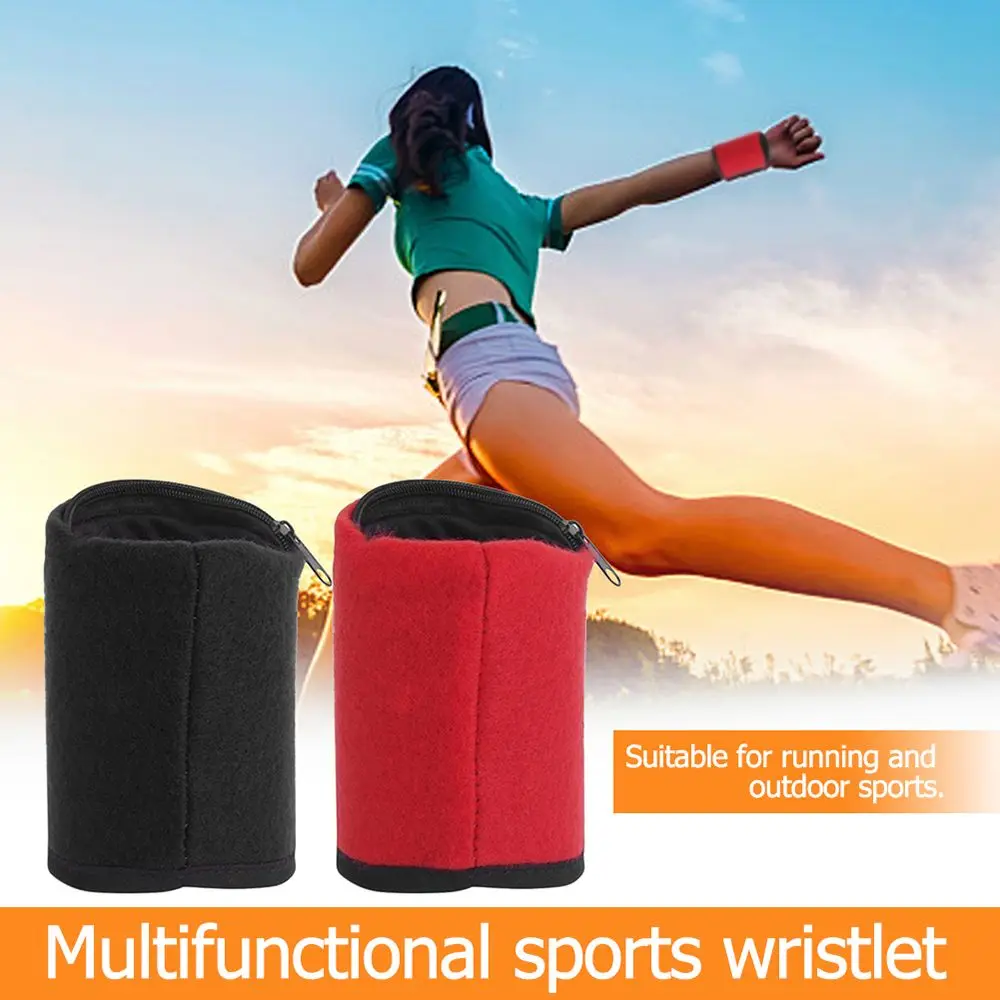 Running Pouch Arm Band Hand Guards Zipper Wristband Wrist Wallet Sweatband Wrist Protector