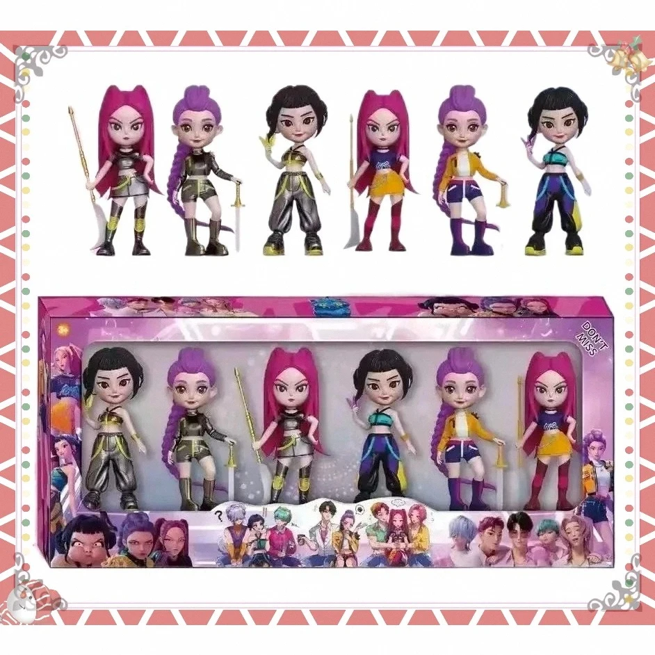 2025 quente anime kpop diabo caçador boneca brinquedo de vinil rumi mira zoi personagem máscara de vinil caixa cega ornamento brinquedo presente de natal