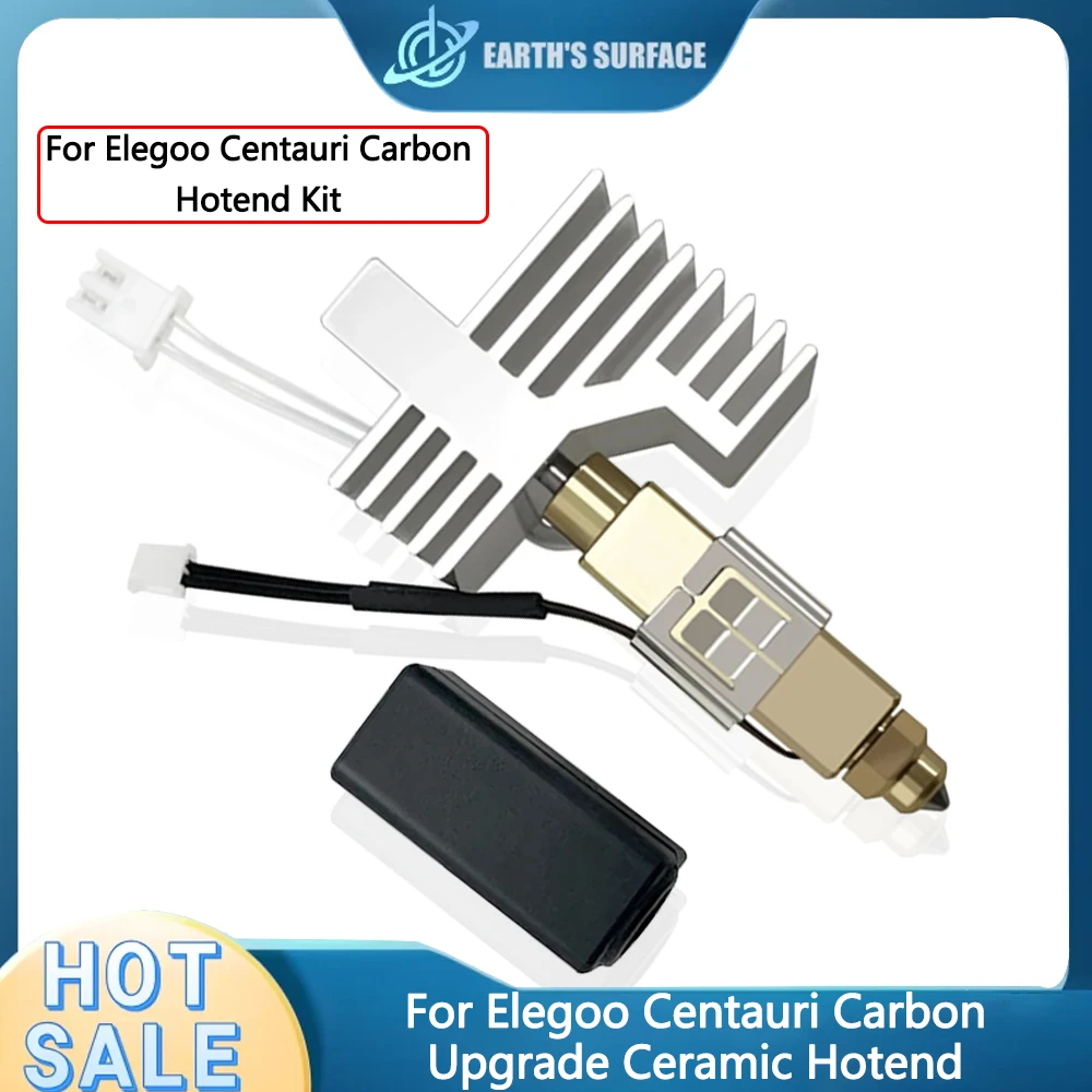 

Комплект для модернизации 3D-принтера: керамический хотэнд 0.4/6/8 мм для экструдера Elegoo Centauri Carbon, стальная/латунная насадка