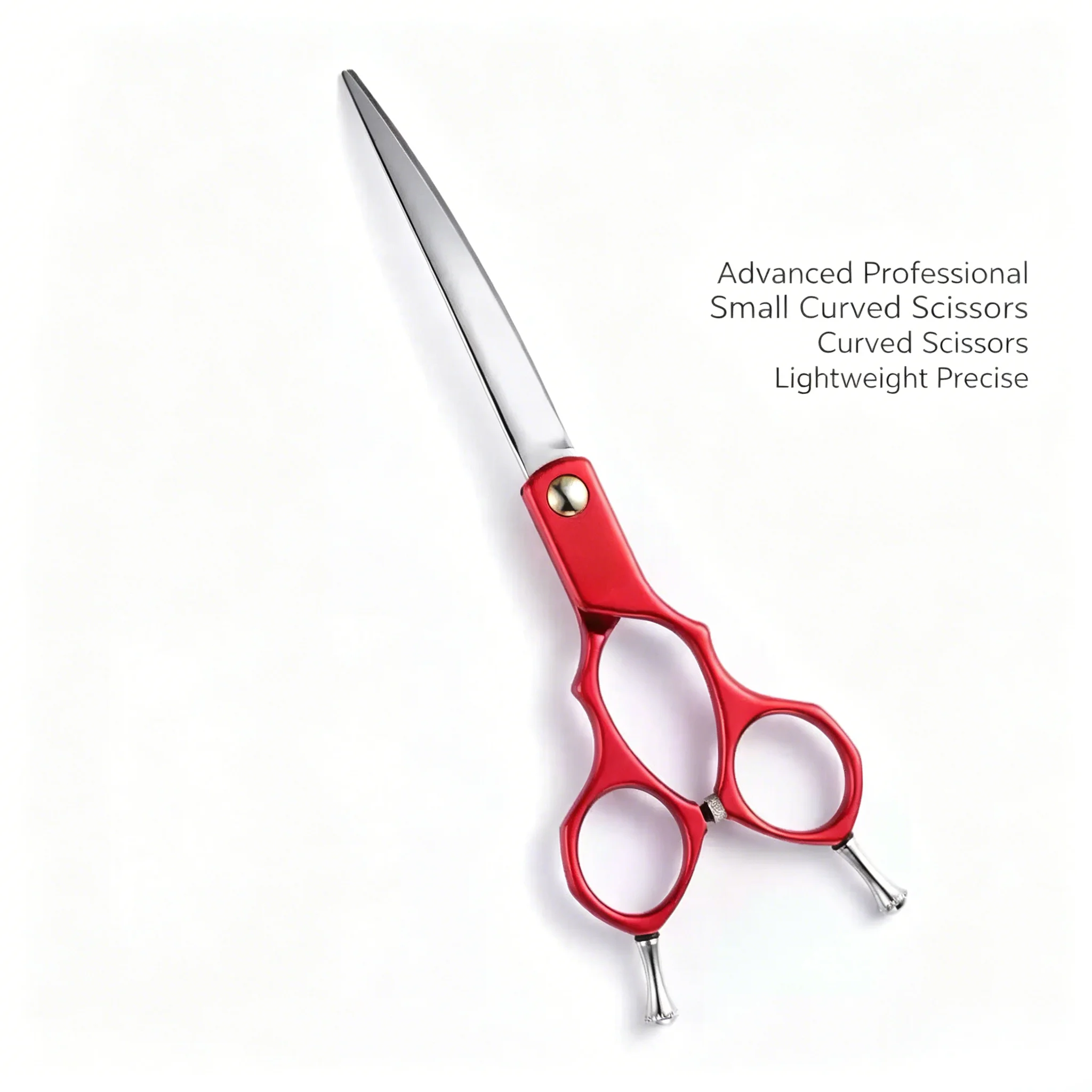 Professional Premium Sharp High Hardness Stainless Steel Curved Grooming Shears for Precision Dog Hair Trimming