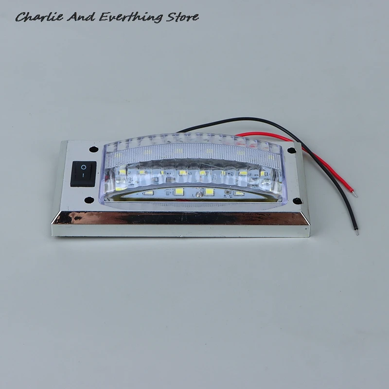 LED 12V-24V Panel Light Car Interior Reading Lamp High Brightness Cabin Lights for Van Truck RV Boat Camper Lights Switch On Off