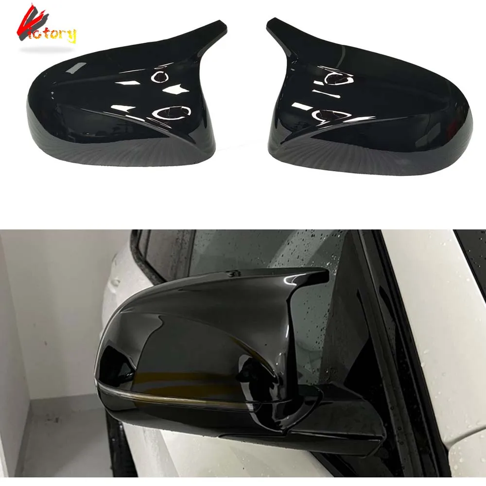 

Rearview Mirror Cover For BMW X3 X4 X5 X6 G01 G02 G05 G06 Glossy Black Door Side Mirror Caps