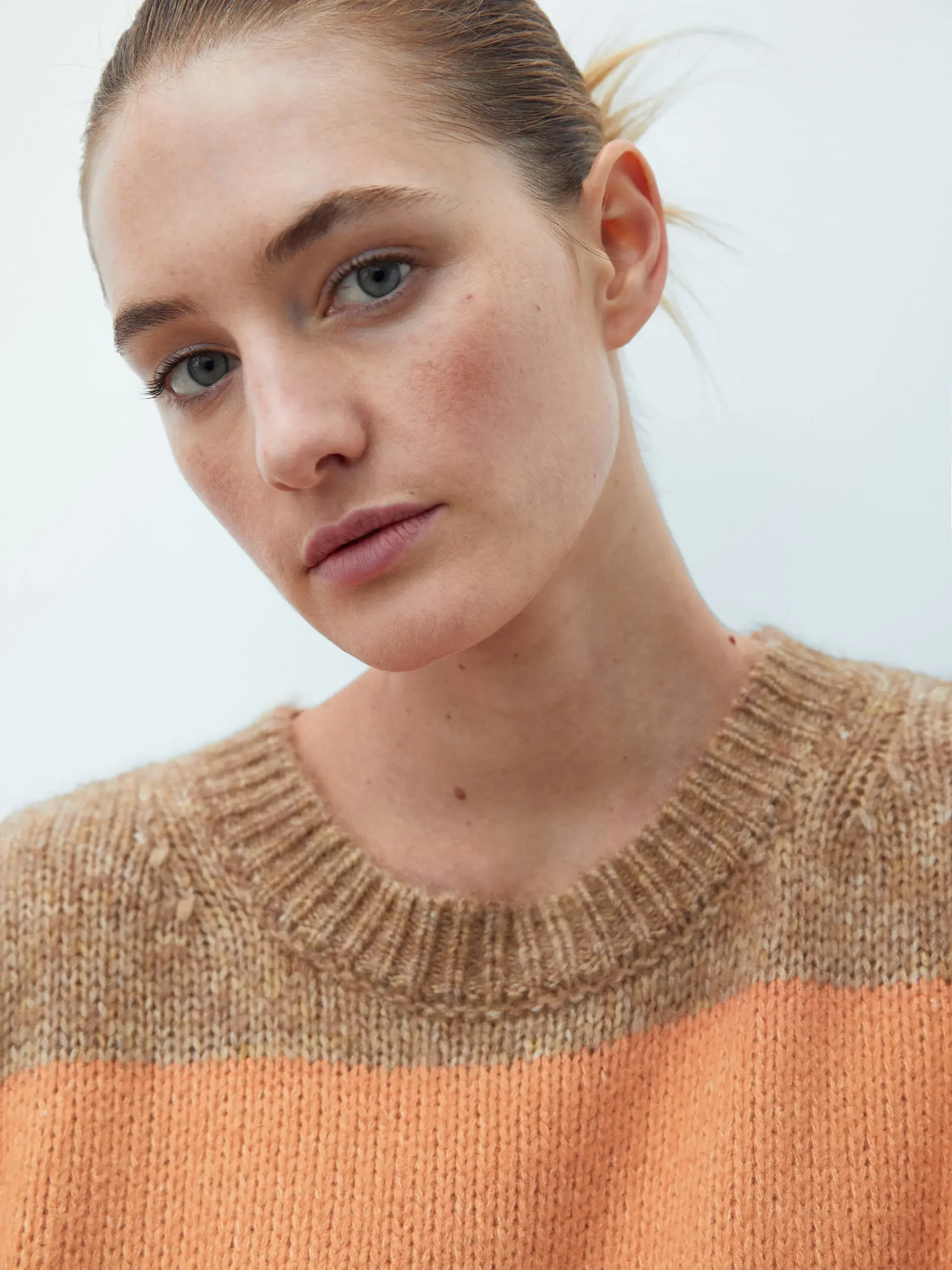 

Ethereal costume 2025 massidutti winter new style of Women's casual wide striped top sweater