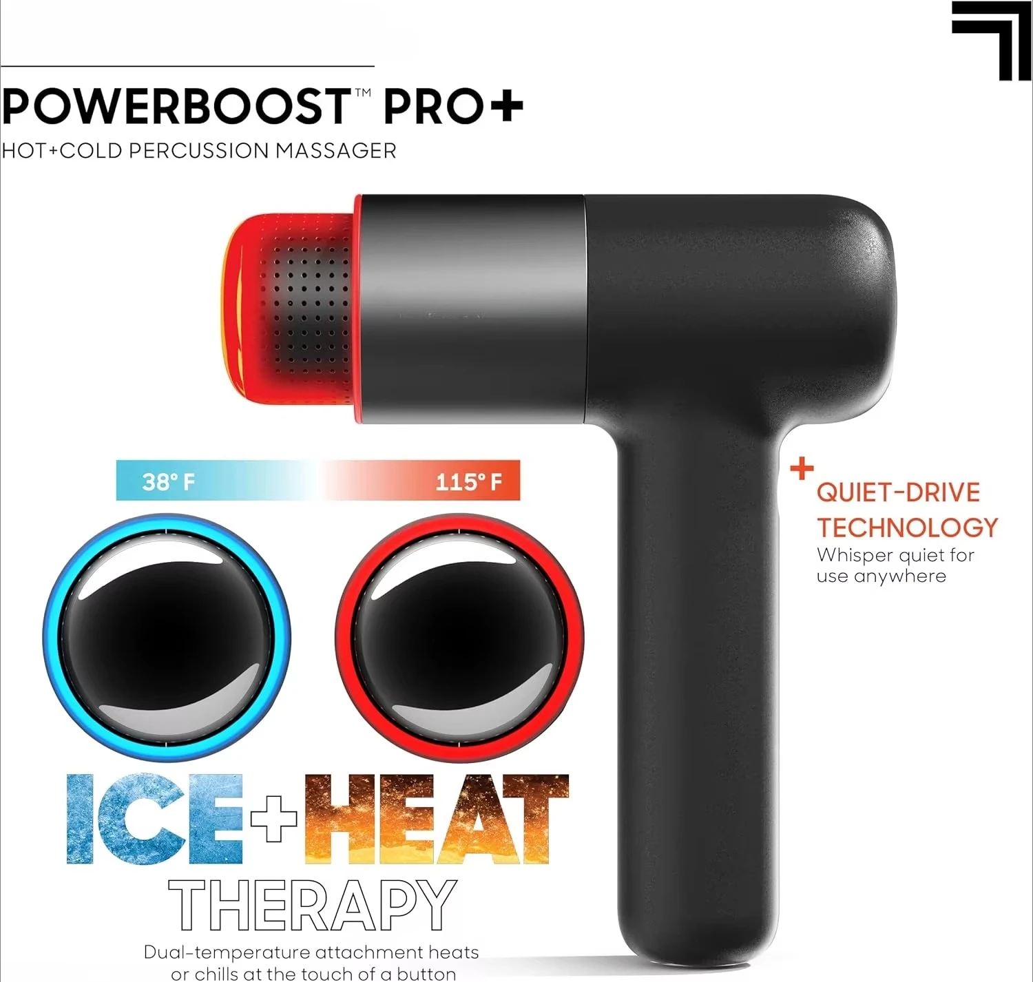 N Powerful 6 Speed Personalized Muscle Massage Gun Heat and Cold Home Gym Office Percussion Massager with Deep Tissue Case