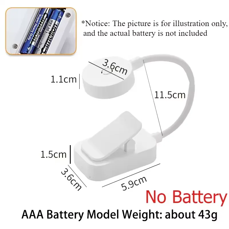 Led Table Lamp USB Rechargeable Night Light With Folding Clamp Study Stand Read Lamp Touch 3 Modes Dimming Eye Protection Light, image 8
