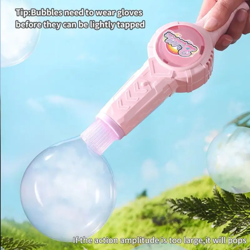97BE Elastic Bubble Machine Toy 15cm Bubble Safe Grip Handle for Children Outdoor