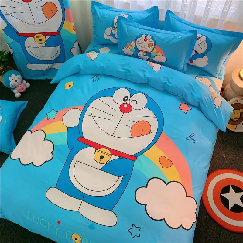 Одеяло из японского аниме, наволочка с 3D принтом D-Doraemon, комплект постельного белья, пододеяльник для детей и девочек, мальчиков, подростков