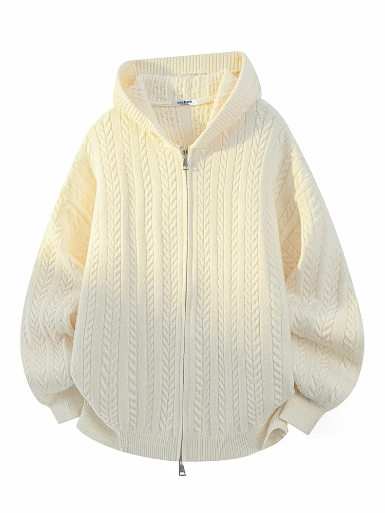 

PaulFrank Monkey Hooded Long Sve Casual Sweatirt Men's Autumn New Sle Warm Knittedwear Polyester Blend Comfortable Fit