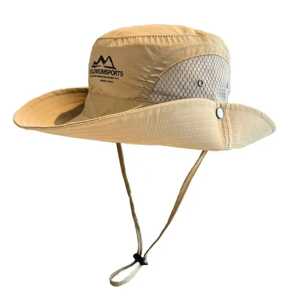 New Sun Protection Fishing Hat Summer Breathable Mesh Camping Hiking Caps Anti-UV Sun Hat Mountaineering Caps Men\'s Panama Hat