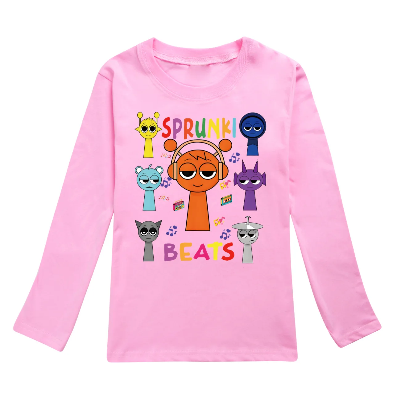 

Одежда с героями мультфильмов Sprunki, летняя детская модная футболка с длинными рукавами «Inredibox», футболка с рисунком для мальчиков, топы для маленьких девочек, детский пуловер