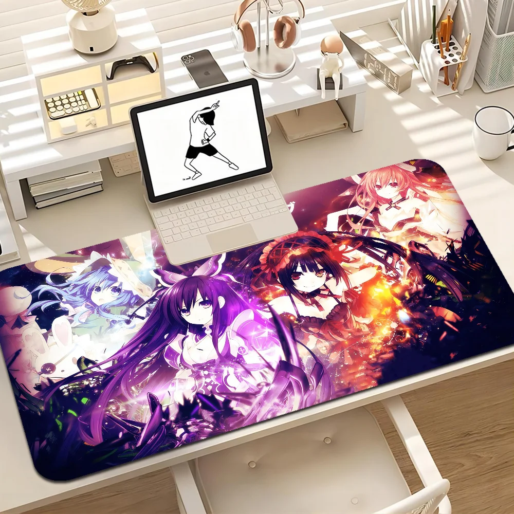 Tokisaki Kurumi Custom Skin Natural Rubber Gaming Mousepad Desk Mat Size For Game Keyboard Pad For Gamer