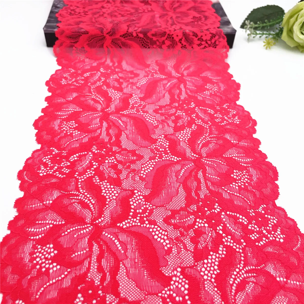 3y/lot larghezza 22.50cm rosa elasticizzato pizzo elastico gonna orlo per vestiti accessori per cucire Lingerie abito da sposa in pizzo