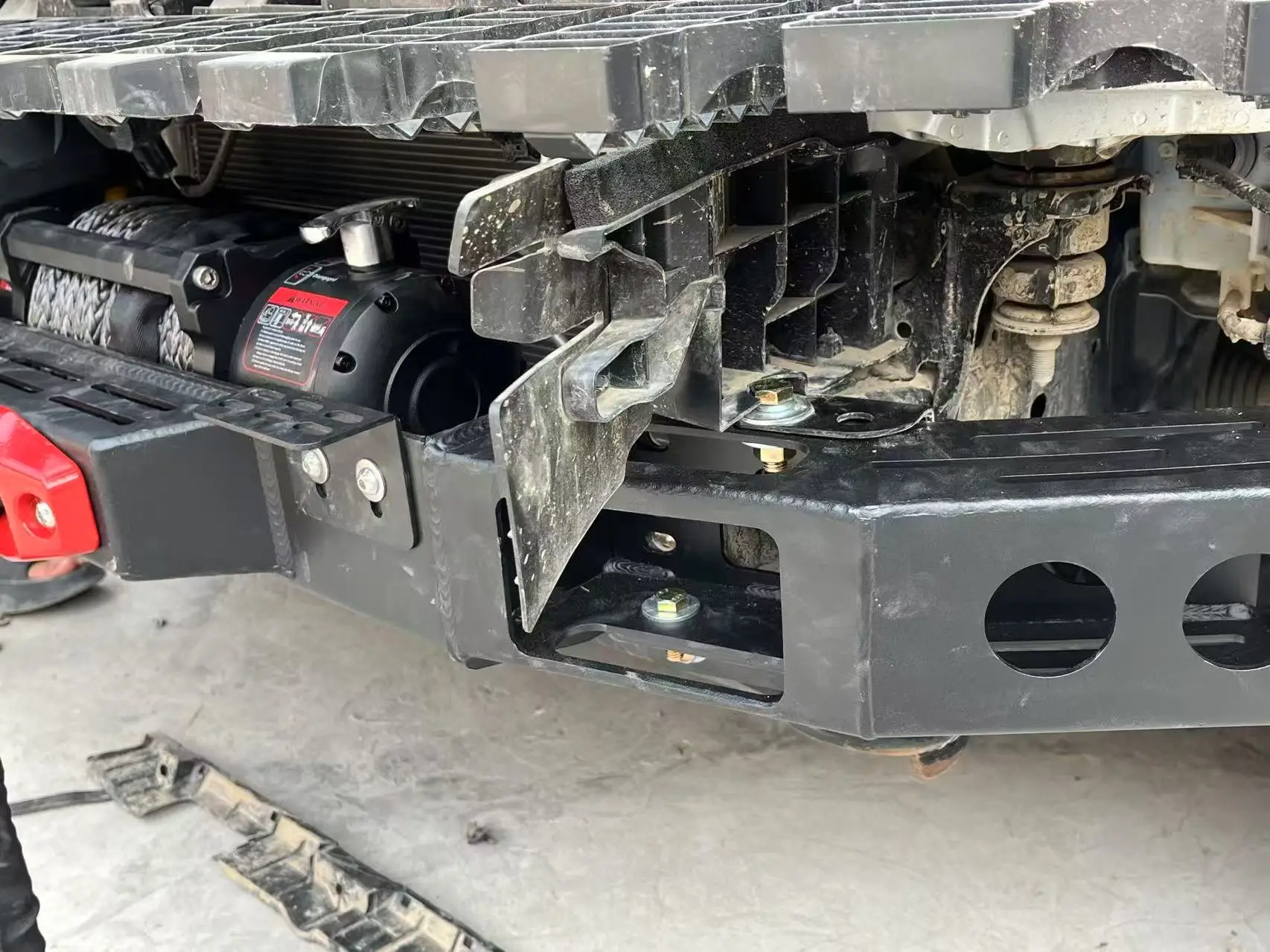 MANx4 المصد الأمامي الصلب ونش المصد الثور بار لـ Prado LC250 FJ250 #2