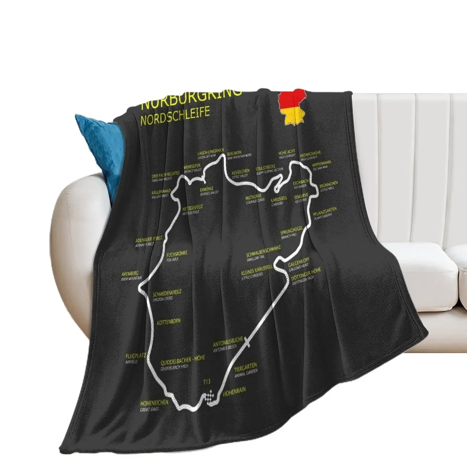 

The Nurburgring Throw Blanket Travel Beach Blankets Sofas Of Decoration Blankets