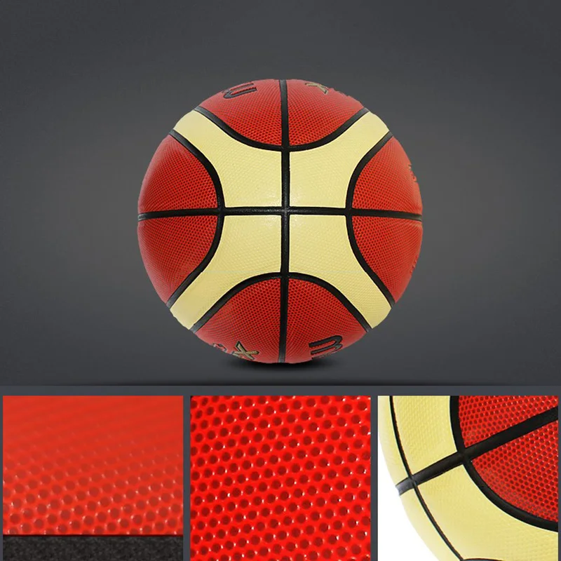 Bola de basquete oficial tamanho 7/6/5 pu couro xj1000 interior ao ar livre jogo de formação das mulheres dos homens baloncesto