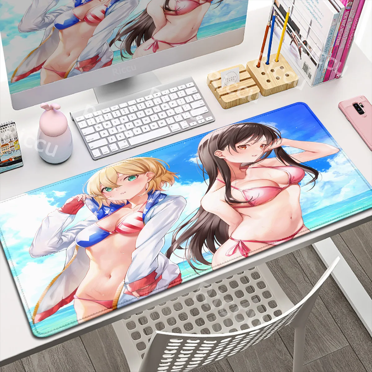 Rent-A-Girlfriend Mousepad Rubber Cartoon Anime Gaming HD Printing Non-slip XXL Mouse Pad Keyboard Desk Mat Accessories PC Mouse