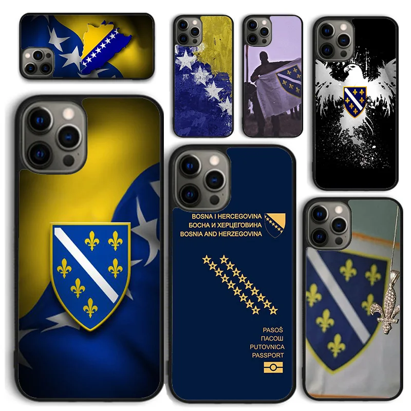 Bosnia Flag Phone Case for iPhone 16 15 SE2020 6 7 8 Plus for Apple 13 11 12 14 Mini Pro Max Cover  coque fundas Shell