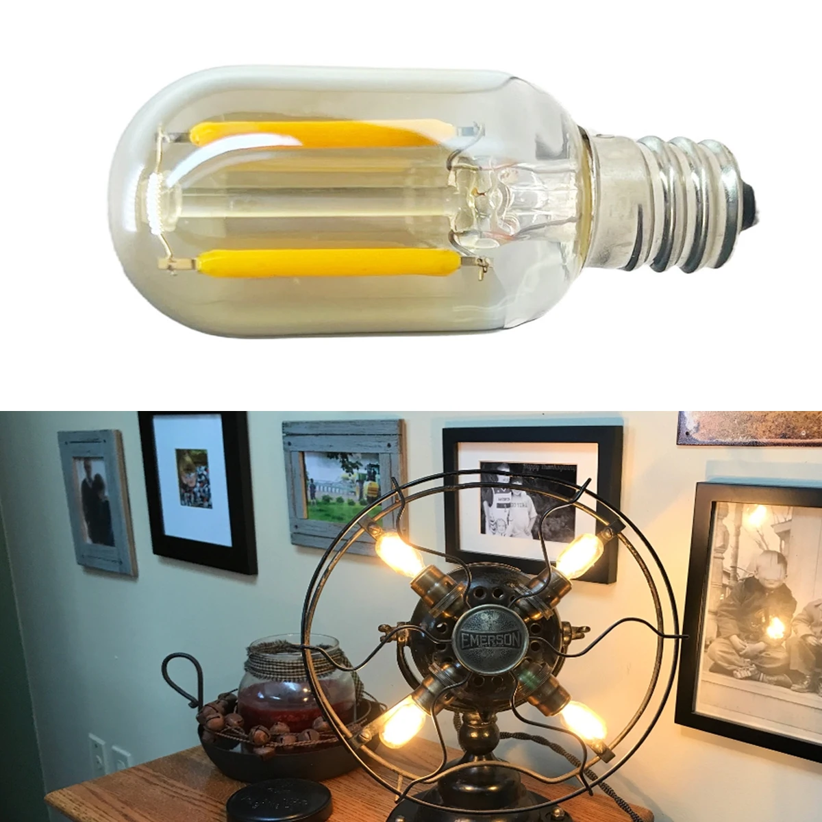 

1w E12 E14 T22 Light Bulb Filament Amber Glass Edison Transparent 360/beam Lampada 220v 240v E12/e14 Led Bulbs Warm/yellow 2200k
