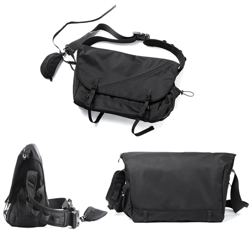 Imagem -02 - Bolsa Tiracolo de Ombro Masculino Impermeável Grande Capacidade Leve Esportiva Casual Viagem Mensageiro Estilinga Japão Estilo Coreano