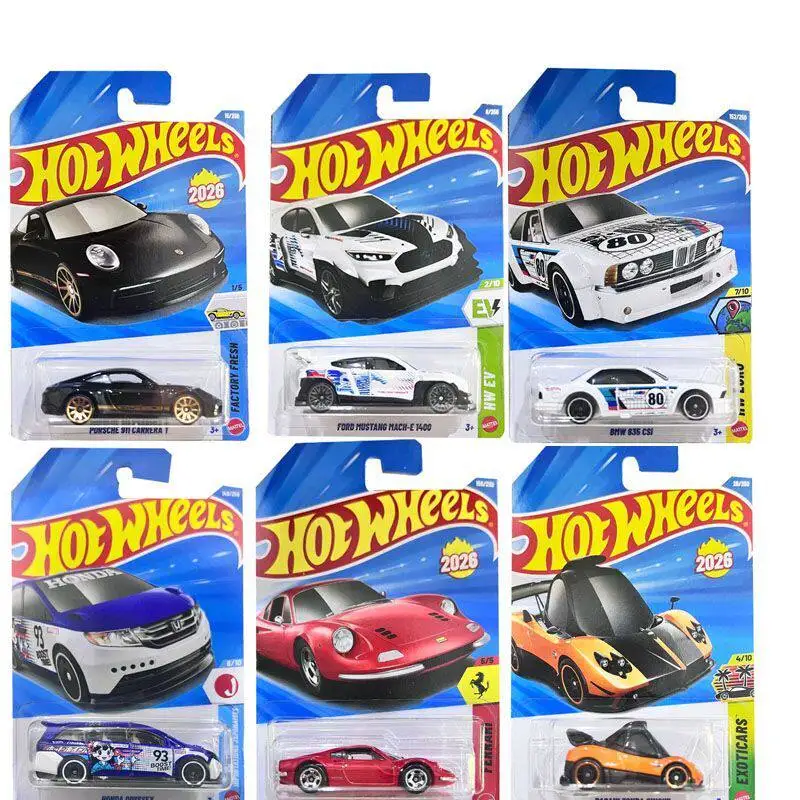 2026 G Hot Wheels Carros de Brinquedo da Linha Principal para Meninos, Miniaturas Diecast 1/64: Ford Mustang, Porsche 911, Pagani, Dodge, Mario, Kart Padrão, Caminhonete, Presente