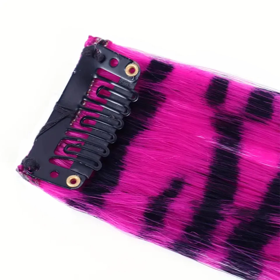Extensión de plumas sintéticas de colores, con clip, pieza única, para mujer, cosplay, fiesta, estilo Y2K 4