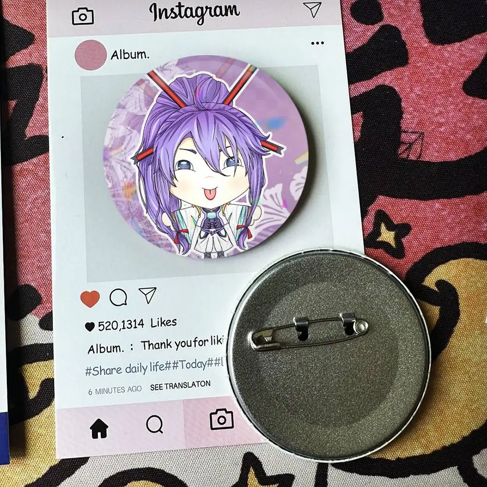Cute K-Kamui Gakupo Badges 25 32 44 58 75 mm Round Fans Collect Friends Gifts Brooch Souvenir