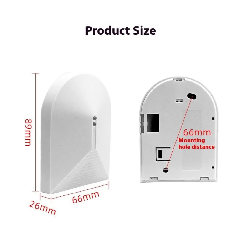 Anti-Theft Wired Glass Break Detector 9m Detection Range Adjustable Sensitivity Fireproof ABS for Door Window Glass Shock Break