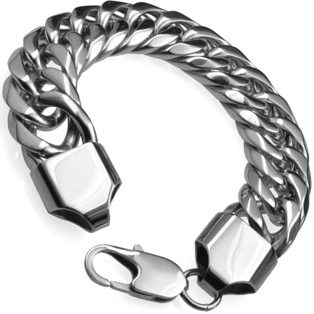 316L Stainless Steel Fashion Cool Bracelet Bangle Jewelry in  19 20 21 22 23 24cm Length