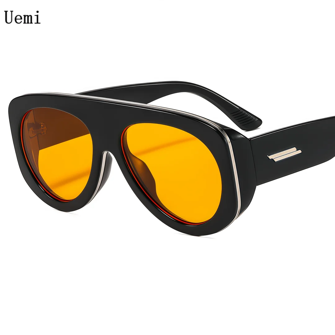 

Vintage Pilot Women Sunglasses For Men Luxury Black Orange Sun Glasses Shades UV400 Eyewear