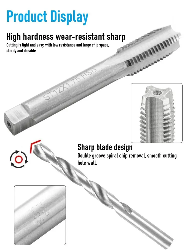 

88 шт./компл. комплект для ремонта резьбы HSS M5 M6 M8 M10 M12, вставки для резьбы для восстановления поврежденной резьбы, инструменты для ремонта, сверло