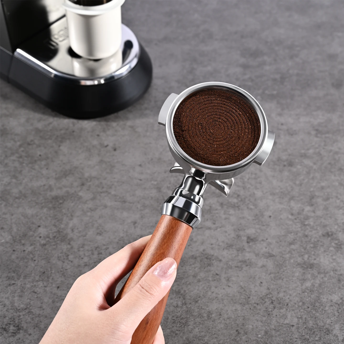 58MM 2 Ears Coffee Double Spout Portafilter Naked For E61 EXPOBAR /Gemilai With Filter Basket Espresso Machine Accessories Tool